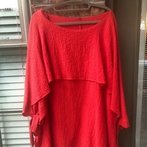 Orange tunic length top by Ic by Connie K